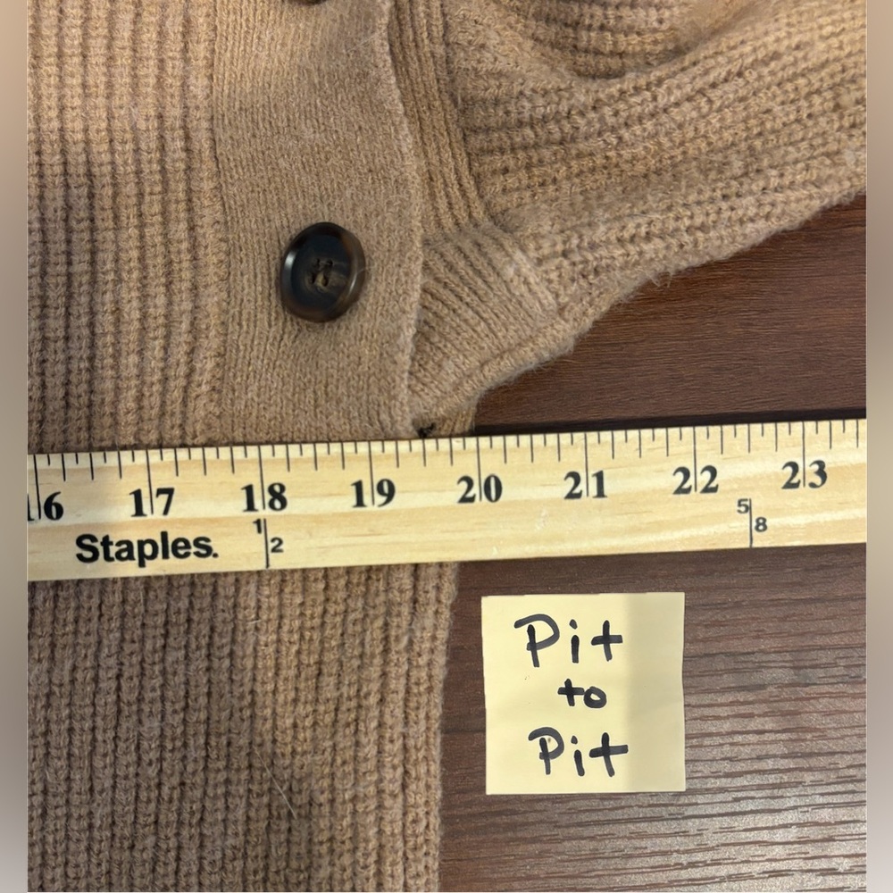 Hem & Thread Women's Brown Sweater With Buttons on Sleeve Size Small - Picture 8 of 10